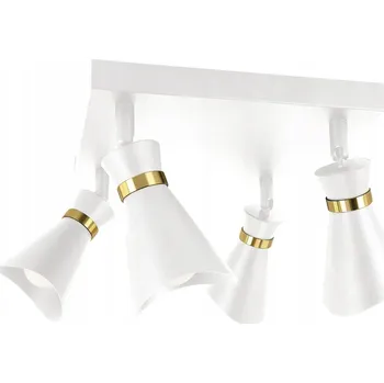 STRUHM Stropní lišta čtyřnásobná čtvercová glamour LORETA E14 bílá