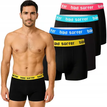 Podprsenka BAD SURFER OnlyWave! Pánské boxerky bavlněné Mix Logo 4 ks Velikost L