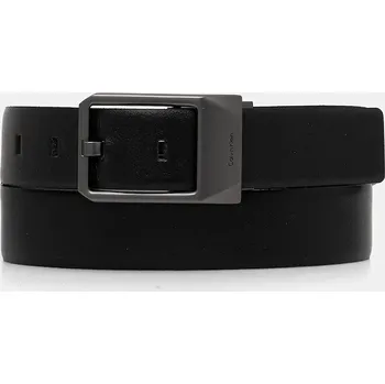 Opasek Oboustranný kožený pásek Calvin Klein pánský, černá barva, LV04D7011G 99X, vel. 95