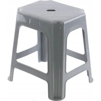 Taburet Taburet stolička podnožka sedátko 41x43x34 cm kompaktní do 110 kg šedý