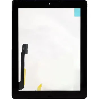 Premium přední dotykové sklo (touch screen) s tlačítkem Home Button a lepidlem pro iPad 3 - černé