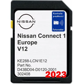 IP kamera Mapa pro navigaci Nissan Connect 1 Evropa v12 2023 na SD kartě