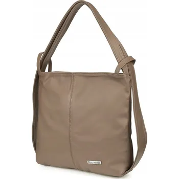 Kabelka Kožený dámský Batoh/taška A4 velká shopper kabelka 2v1 černá Beltimore