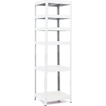 regál Policový regál Trestles RH 2200x600x600, nosnost 2100 kg, 6 polic bílých Barva: bílá