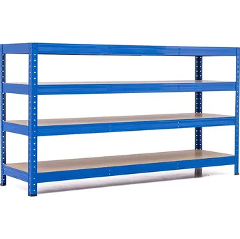 regál Policový regál Trestles RH 1000x1200x400, nosnost 1400 kg, 4 police Barva: modrá