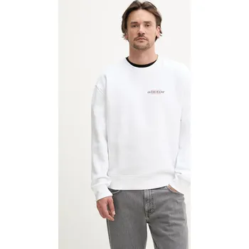 Pánská mikina Mikina Guess Jeans pánská, bílá barva, s potiskem, M4YQ17 K9V31 M4YQ17.K9V31 00X, vel. S