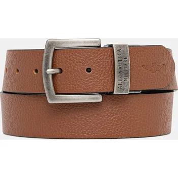 Opasek Kožený pásek Aeronautica Militare pánský, hnědá barva, CP0266UPL00312 82X, vel. 110