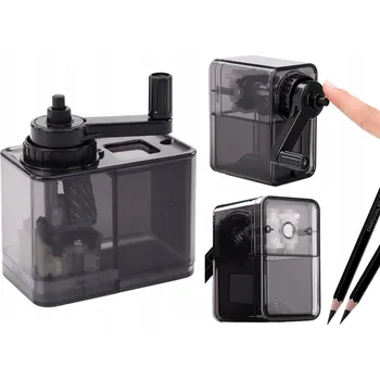 Ořezávátko Ořezávátko na tužky s kličkou a zásobníkem, černé