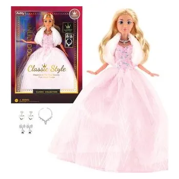 Panenka Módní panenka ve společenských šatech - světle růžové