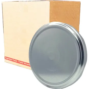 Víčko Twist 82 stříbrné RSB S klip / karton