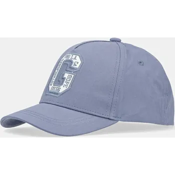 Kšiltovka Dětská bavlněná kšiltovka Guess modrá barva, s aplikací, L5RZ06 WO08O L5RZ06.WO08O.PPYA 55X, vel. 54/56