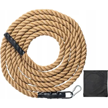 Posilovací lano SucceBuy Lano na Cvičení pro Silový Trénink 7,62 m x 38,1 mm Přírodní Vlákno