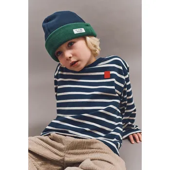 Čepice Dětská čepice Liewood Luciano Fleece Beanie tmavomodrá barva, LW20109 LW20109.9BYA 59X, vel. 7-8 let