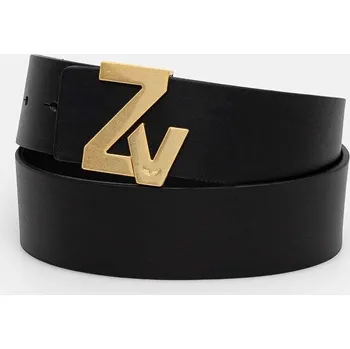 Opasek Kožený pásek ZADIG&VOLTAIRE dámský, černá barva, LWBT00002 99X, vel. 80