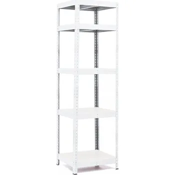 regál Policový regál Trestles RH 2200x600x400, nosnost 1750 kg, 5 polic bílých Barva: bílá