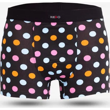 Slipy Pánské bavlněné Slipy MyStars černo-oranžové S PUNTÍKY 3XL