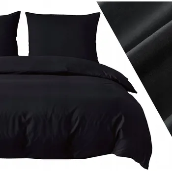 Povlečení Povlečení 220x200 3 Č. Saténová BAVLNĚNÁ Daniela Classic JEDNOLITÁ černá