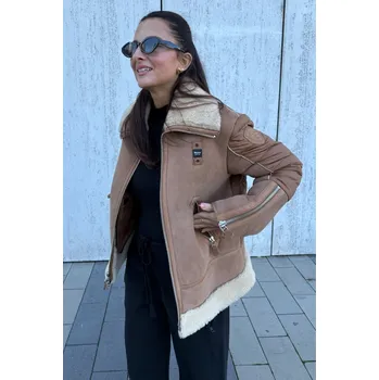 Dámský kabát Dámská kožená bunda BLAUER 25WBLDL01343 hnědá Velikost: XS