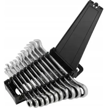 Klíč KLÍČE OČKOPLOCHÉ S RÁČNOU 11 KS 8-19mm SILNÉ JBC