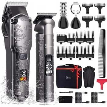 Strojek na vlasy STROJEK NA VLASY HATTEKER HT-608 ZASTŘIHOVAČ VOUSŮ USB SADA