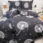 Krepové povlečení Pampelišky šedé Zapínání: zip, Velikost polštáře: 70x90, Velikost přikrývky: 140x240