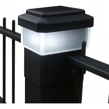Venkovní osvětlení Kvadratický osvětlovací sloupek D-Fence s integrovaným LED zdrojem, 8 cm, černý