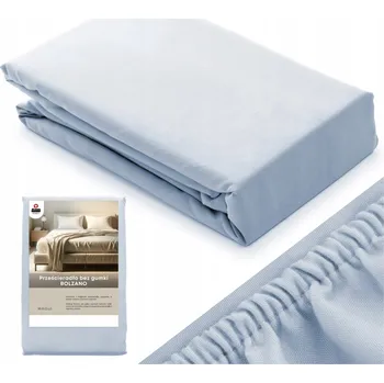 Prostěradlo Prostěradlo 70x140 s gumou BAVLNĚNÝ SATÉN jednobarevné Bolzano MODRÉ