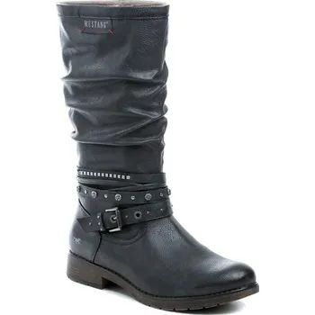 Dámské kozačky Mustang 15M005200300 navy dámské nadměrné kozačky EU 43 + DÁREK + Doprava ZDARMA