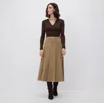 Reserved - Skládaná sukně - béžová - 735EH-80X - 735EH-80X-M