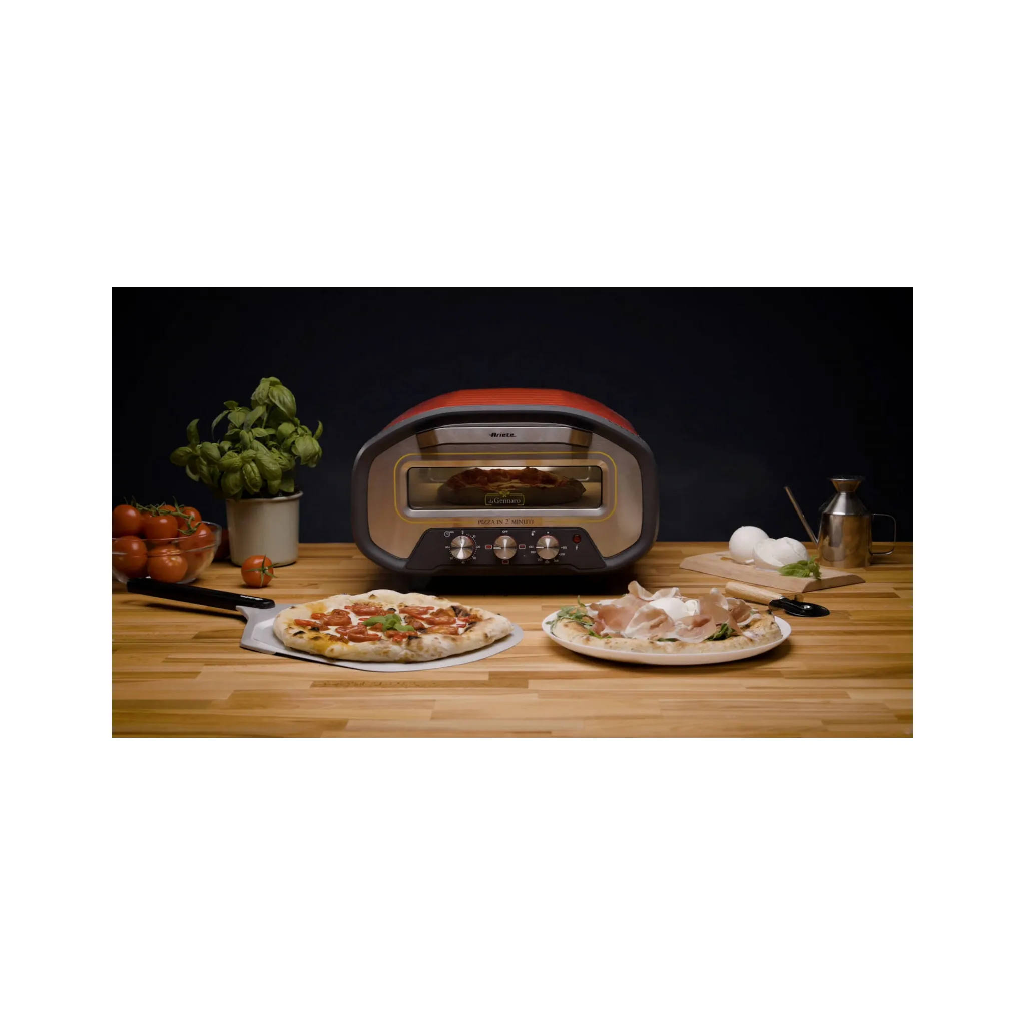 Fotografie 8 - Pec na pizzu Ariete Da Gennaro 3901 červená