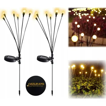 Venkovní osvětlení 2X SOLÁRNÍ LED SVĚTLO KOULE KULIČKY TEPLÁ BÍLÁ ZAPICHOVACÍ ZAHRADNÍ SADA