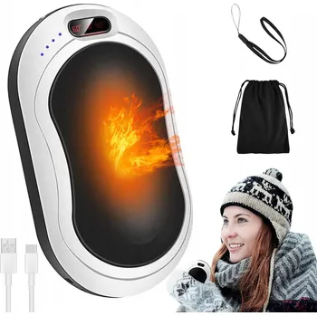 Powerbanka ELEKTRICKÝ OHŘÍVAČ RUKOU, POWERBANKA 10000 mAh – PŘENOSNÝ TURISTICKÝ