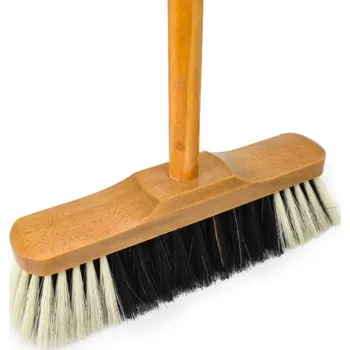 Koště KARTÁČOVINY Smeták 5141/537 mořený s dřevěnou holí 130cm