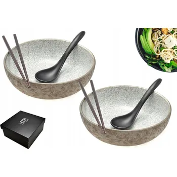 Sada 2 misek s lžícemi a hůlkami - Ramen Koishi 20 cm