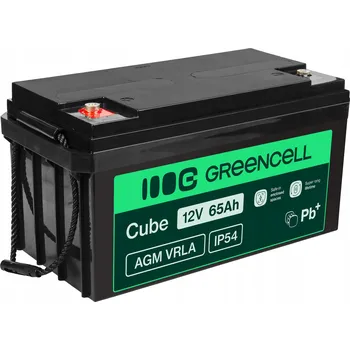 Záložní baterie Green Cell AGM 12V 65Ah VRLA baterie Gel s hlubokým cyklem skútr sekačka loď člun sekačka traktor rybářský člun AGM28