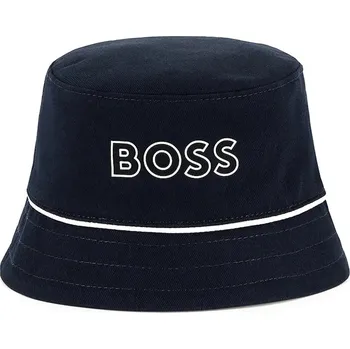 Klobouk Dětský oboustranný bavlněný klobouk BOSS tmavomodrá barva, J52239 59X, vel. 42