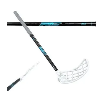 Florbalová hůl Fat Pipe Raw Concept 27 Black Silk Ltd. Florbalová hůl bílá / černá / modrá, Levá (levá ruka dole), 104cm (=114cm)