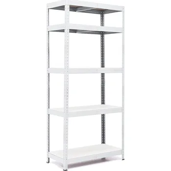 regál Policový regál Trestles RH 2200x900x500, nosnost 1750 kg, 5 polic bílých Barva: bílá