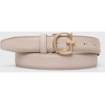 Opasek Kožený pásek Guess dámský, béžová barva, BW9118 P4230 BW9118.P4230 01X, vel. L