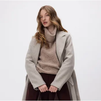 Dámský svetr Reserved - Svetr s příměsí vlny - kávová - 280GV-84M - 280GV-84M-S