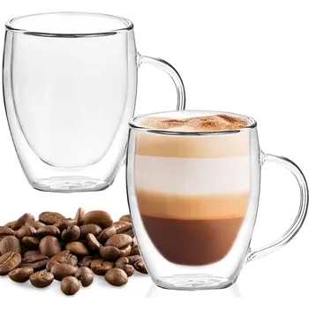 Sklenice Sklenice na kávu a čaj Springos 300 ml 2 ks