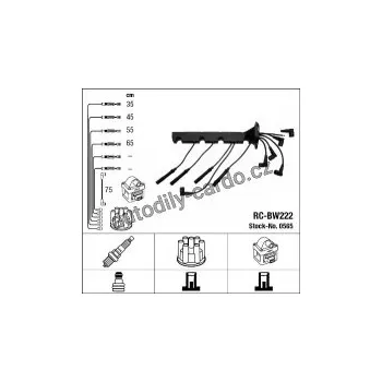 Zapalovací kabel Sada kabelů pro zapalování NGK RC-BW222 - BMW