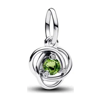 Přívěsek Visací přívěsek PANDORA Zelený kruh věčnosti 793125C08