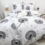 Krepové povlečení Pampelišky bílé Zapínání: zip, Velikost polštáře: 70x90, Velikost přikrývky: 140x240