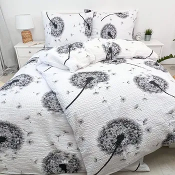 Povlečení Krepové povlečení Pampelišky bílé Zapínání: zip, Velikost polštáře: 70x90, Velikost přikrývky: 140x240