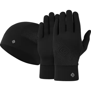 Pokrývka hlavy Sada Rukavice + Čepice na Běhání RONHILL CLASSIC Sportovní Černá M/L
