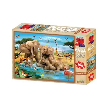 Puzzle 3D Puzzle Slůňata 100 dílků