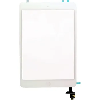 Premium přední dotykové sklo (touch screen) s tlačítkem Home Button a lepidlem pro iPad mini 2 - bílé