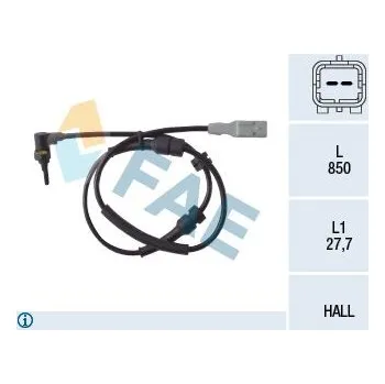 Přislušenství brzdového systému Snímač, počet otáček kol FAE 78086