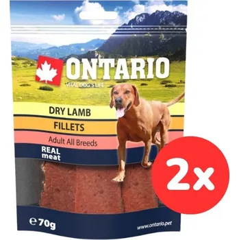 Pamlsek pro psa Snack ONTARIO Dog Dry Lamb Fillet 2x70g